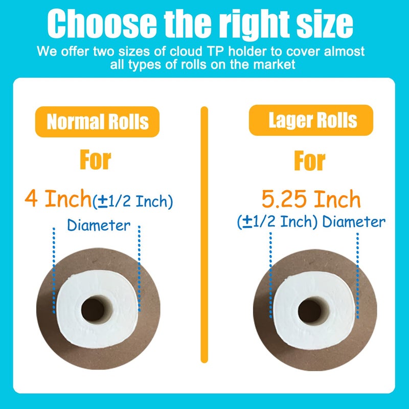 Deartisan Cloud Paper Holder, Space-Saving Cute Decor 4-13 Rolls Toilet Paper Hold Wood Artistic Decoration for Toilet Kitchen Bathroom bar Restaurant Indoor Decor (Normal Rolls (4 Inch D)) - Image 5